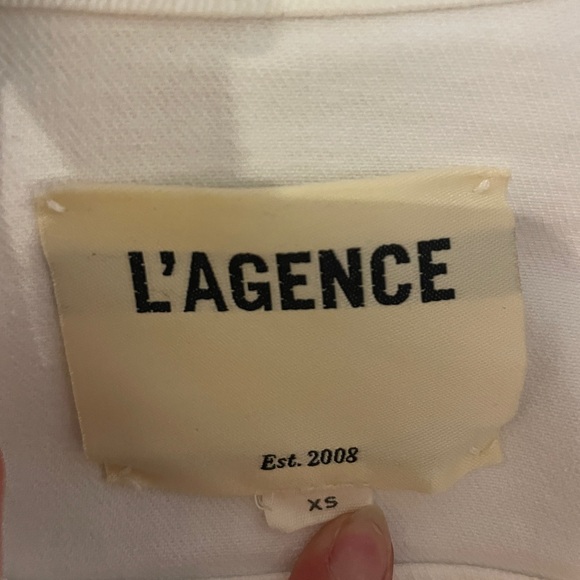 L'AGENCE Classic white denim jacket - Picture 6 of 6